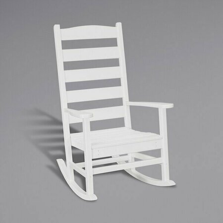 POLYWOOD R114WH Shaker White Porch Rocking Chair 633R114WH